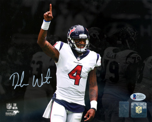 Deshaun Watson Autographed 8x10 Photo Houston Texans Beckett BAS Stock #126638