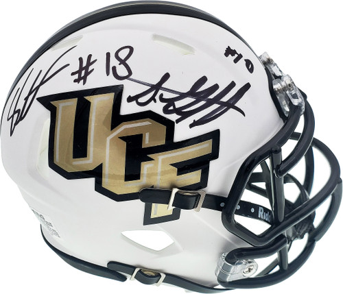 Shaquem & Shaquill Griffin Autographed UCF Golden Knights White Speed Mini Helmet MCS Holo Stock #134377