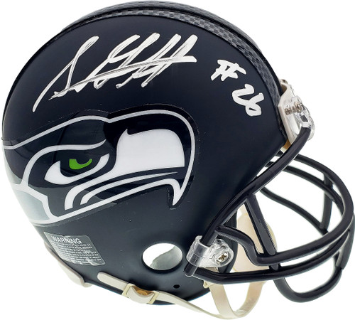 Shaquill Griffin Autographed Seattle Seahawks Mini Helmet In Silver MCS Holo Stock #134387