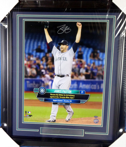 James Paxton Autographed Framed 16x20 Photo Seattle Mariners No Hitter MCS Holo Stock #135254