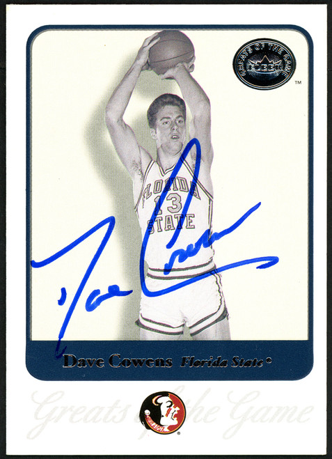 Dave Cowens Autographed 2001 Fleer Greats Of The Game Card #19 Florida State Seminoles SKU #148180