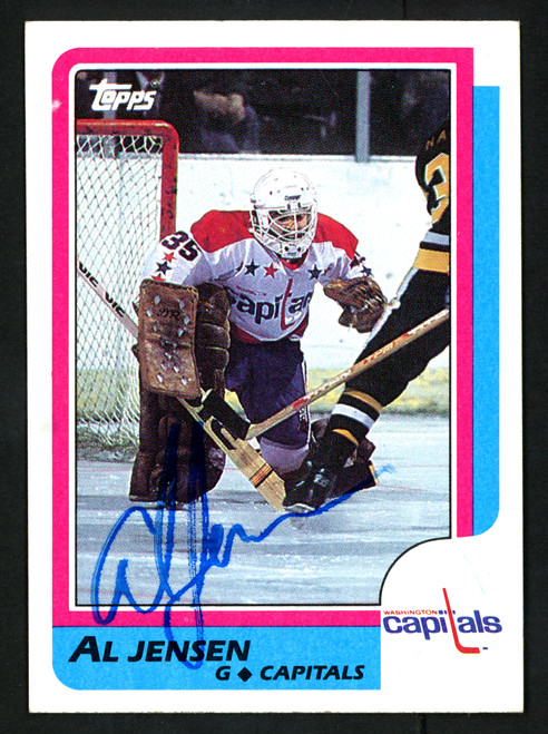 Al Jensen Autographed 1986-87 Topps Card #135 Washington Capitals SKU #152005