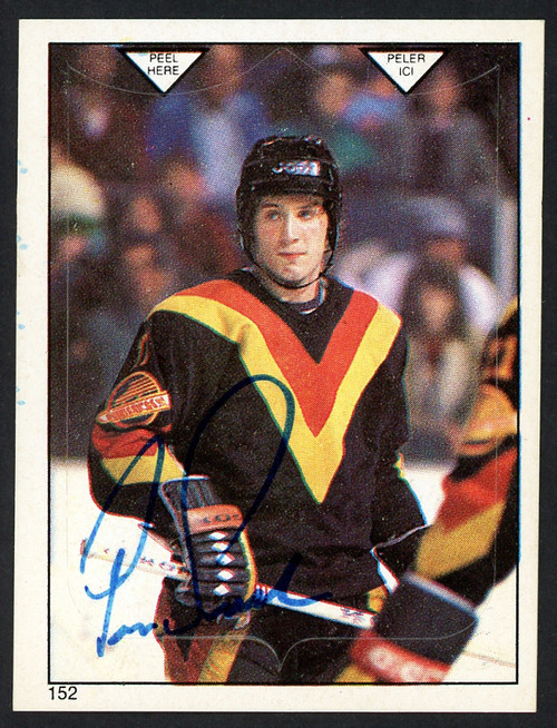 Patrik Sundstrom Autographed 1983-84 O-Pee-Chee Sticker Card #152 Vancouver Canucks SKU #154072