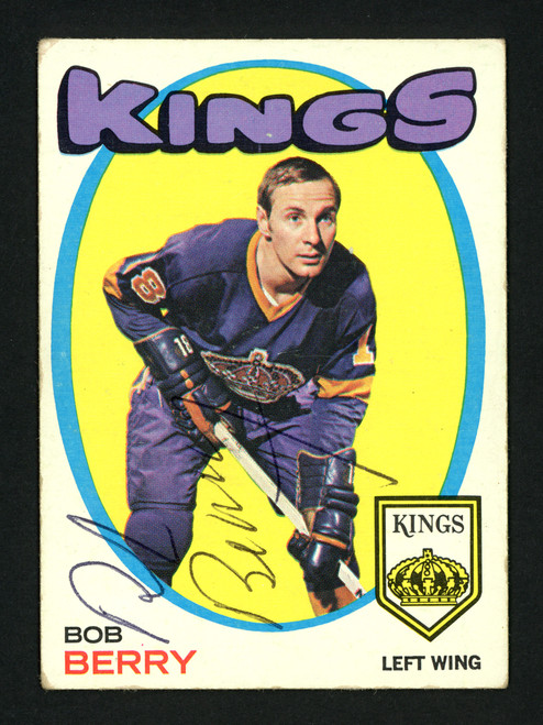 Bob Berry Autographed 1971-72 Topps Rookie Card #76 Los Angeles Kings SKU #154215