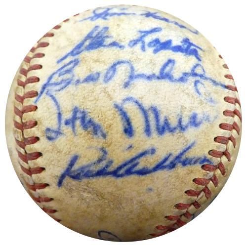 1950 Spring Training Autographed Official Baseball With 20 Total Signatures Including Stan Musial & Enos Slaughter Beckett BAS #A52632