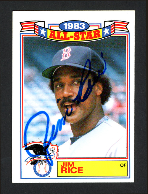 Jim Rice Autographed 1984 Topps All Star Card #6 Boston Red Sox SKU #163983