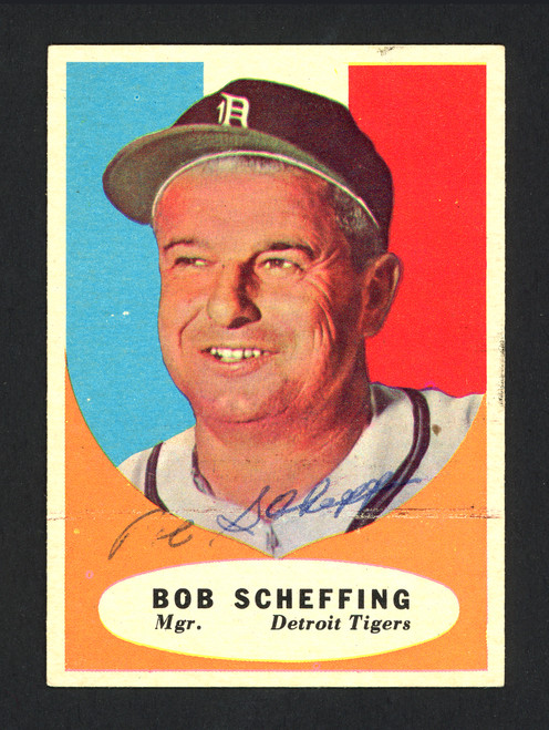 Bob Scheffing Autographed 1961 Topps Card #223 Detroit Tigers SKU #164323