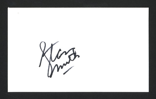 Stan Smith Autographed 3x5 Index Card Tennis SKU #165033