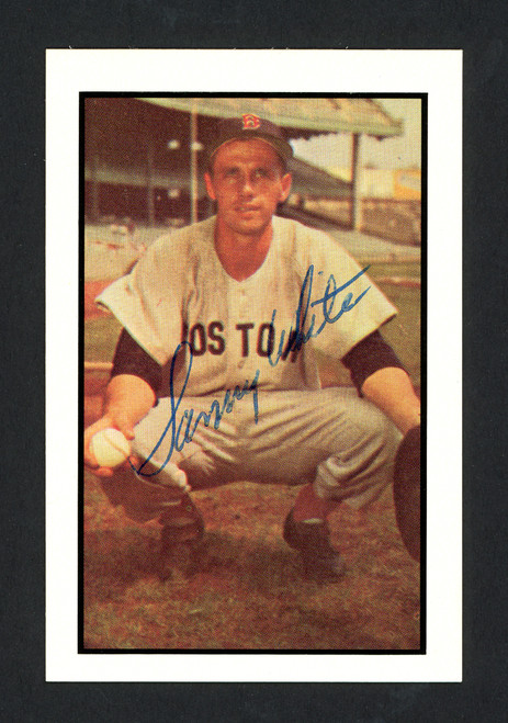 Sammy White Autographed 1983 CCC 1953 Bowman Reprint Card #41 Boston Red Sox SKU #165595