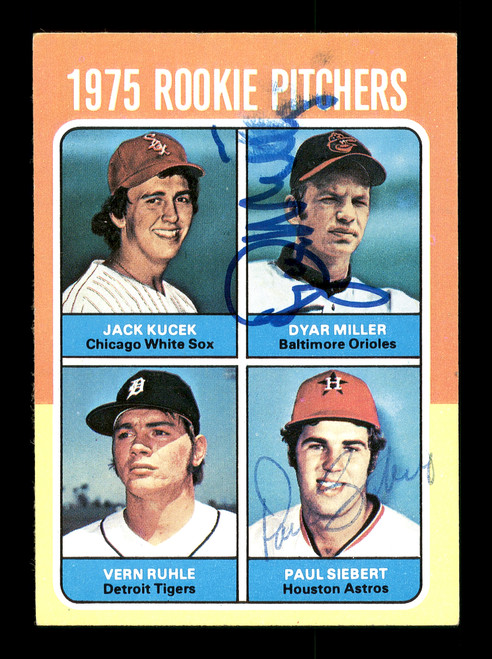 Dyar Miller & Paul Siebert Autographed 1975 Topps Rookie Card #614 SKU #167697