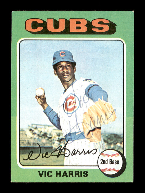 Vic Harris Autographed 1975 Topps Mini Card #658 Chicago Cubs SKU #168705