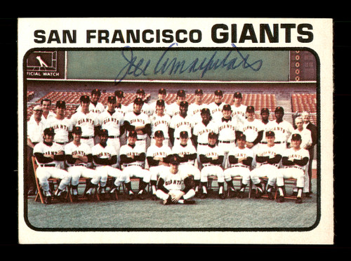 Joe Amalfitano Autographed 1973 O-Pee-Chee Team Card #434 San Francisco Giants Coach SKU #169269