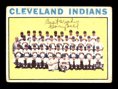 Gary Bell Autographed 1964 Topps Team Card #172 Cleveland Indians SKU #170259