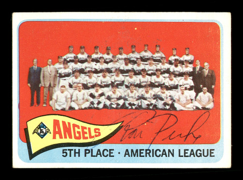 Ron Piche Autographed 1965 Topps Team Card #293 Los Angeles Angels SKU #170467