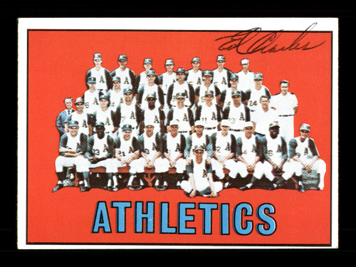 Ed Charles Autographed 1967 Topps Team Card #262 Kansas City A's SKU #170822