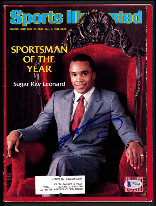 Sugar Ray Leonard Autographed Sports Illustrated Magazine Beckett BAS #S76760