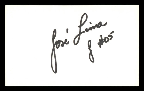 Jose Lima Autographed 3x5 Index Card Houston Astros SKU #174065