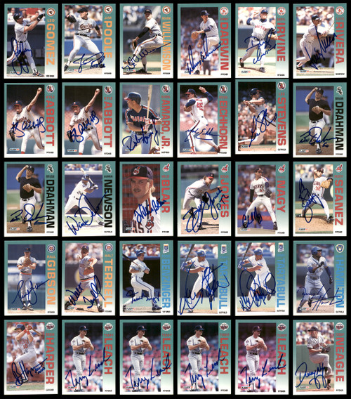 1992 Fleer Baseball Autographed Cards Lot Of 115 SKU #185542