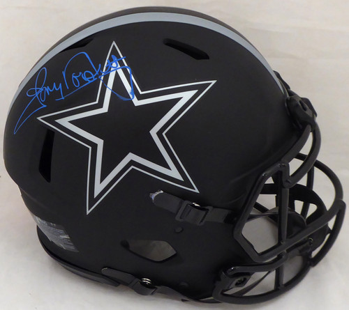 Tony Dorsett Autographed Dallas Cowboys Eclipse Black Full Size Speed Authentic Helmet (Smear) Beckett BAS #WE12149