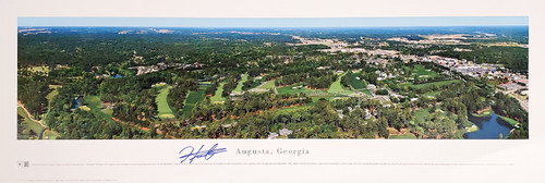 Hideki Matsuyama Autographed 13.5x40 Panoramic Photo Beckett BAS QR Stock #197206