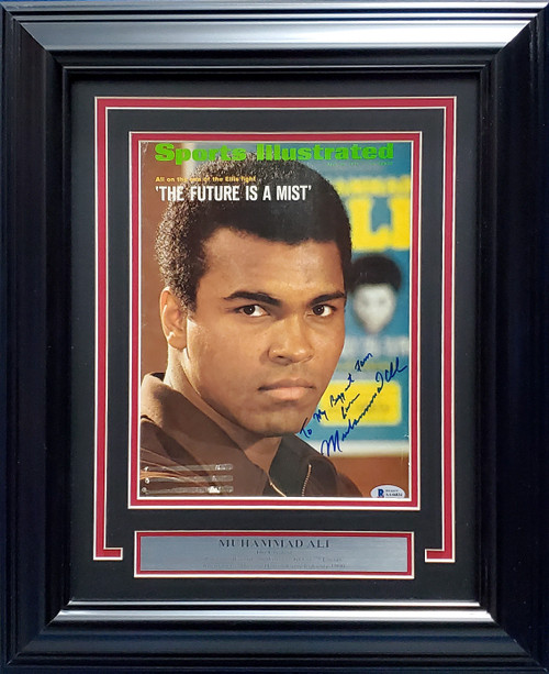 Muhammad Ali Autographed Framed 8.5x11 Sports Illustrated Magazine Cover "To My Biggest Fan" Beckett BAS #AA46834