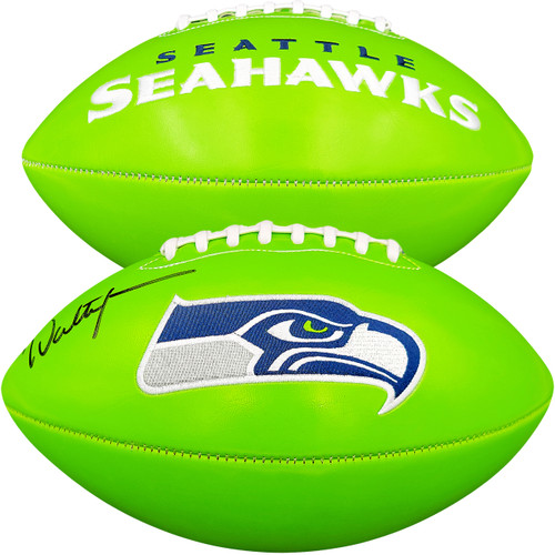 Walter Jones Autographed Seattle Seahawks Green Logo Football MCS Holo Stock #203088