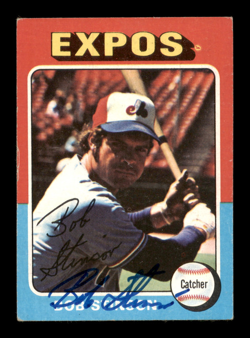 Bob Stinson Autographed 1975 Topps Card #471 Montreal Expos SKU #204474