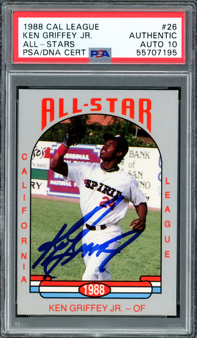 Ken Griffey Jr. Autographed 1988 Cal League All Stars San Bernardino Rookie Card #26 Seattle Mariners Auto Grade Gem Mint 10 PSA/DNA #55707195