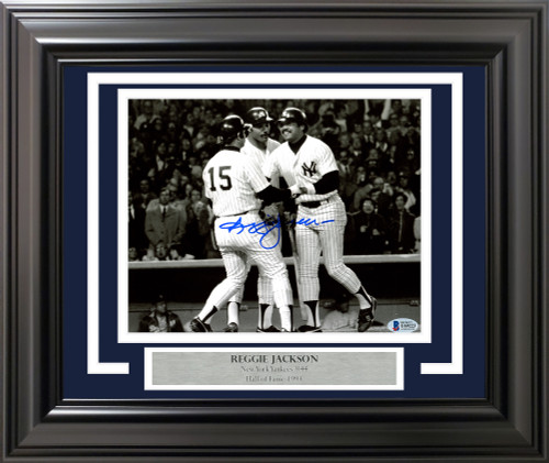 Reggie Jackson Autographed Framed 8x10 Photo New York Yankees Beckett BAS Stock #209426