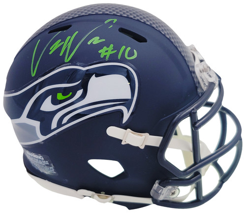 Uchenna Nwosu Autographed Seattle Seahawks Blue Speed Mini Helmet MCS Holo Stock #211036