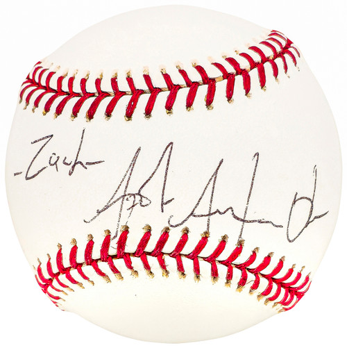 Apolo Ohno Autographed Official MLB Baseball Team USA Olymics Spped Skating "To Zach" Beckett BAS QR #BH039072