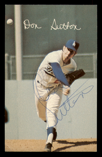 Don Sutton Autographed Photo Postcard Los Angeles Dodgers SKU #213661