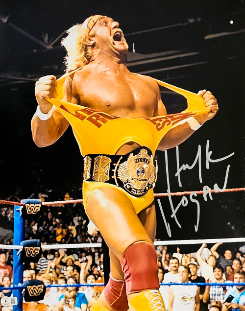 Hulk Hogan Autographed 16x20 Photo WWE Beckett BAS QR Stock #215340
