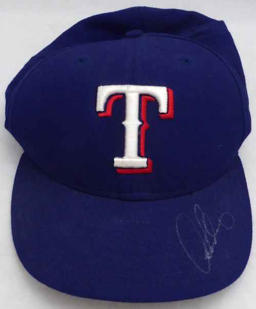 Alex Rodriguez Autographed New Era Hat Texas Rangers Beckett BAS QR #BH26837