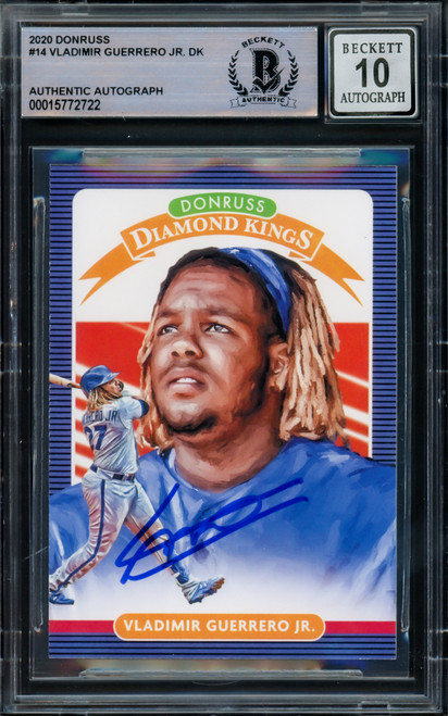 Vladimir Guerrero Jr. Autographed 2022 Topps Chrome Refractor Card #81  Toronto Blue Jays Beckett BAS #15780946