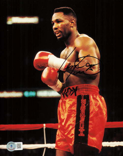 Lennox Lewis Autographed 8x10 Photo Beckett BAS QR #BH29169