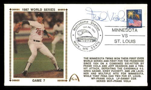 Frank Viola Autographed 1987 First Day Cover Minnesota Twins SKU #222452