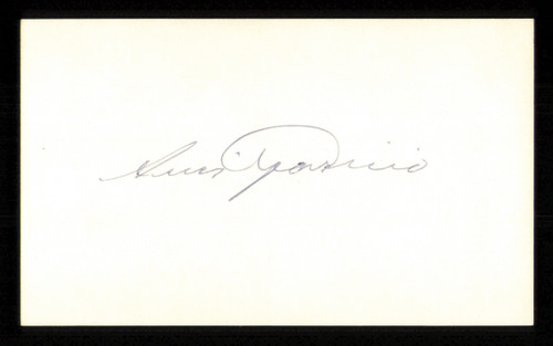 Luis Aparicio Autographed 3x5 Index Card Chicago White Sox SKU #222522