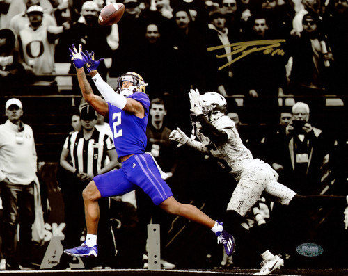 Ja'Lynn Polk Autographed 8x10 Photo Washington Huskies vs. Oregon Spotlight MCS Holo Stock #222061