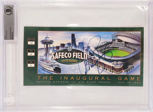 Alex Rodriguez Autographed July 15th, 1999 Ticket Seattle Mariners First Game in Safeco Field Beckett BAS #16341137