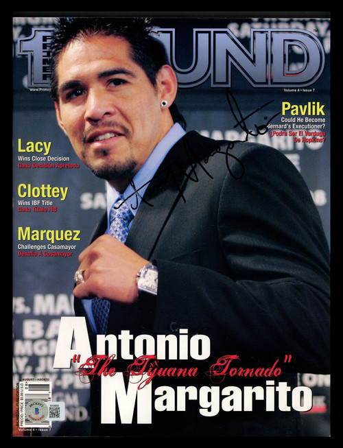 Antonio Margarito Autographed Primer Round Magazine Beckett BAS QR #BK08800
