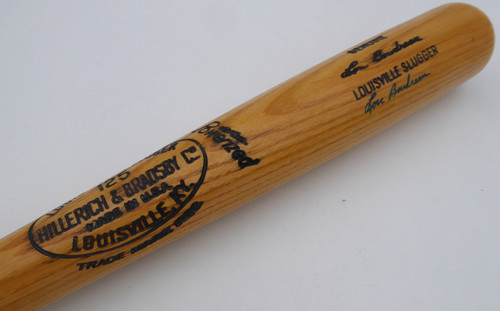 Lou Boudreau Autographed Louisville Slugger Bat Chicago Cubs Beckett BAS QR #BM00464