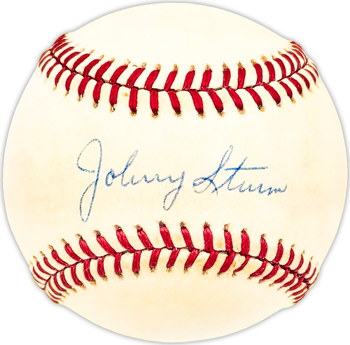 Johnny Sturm Autographed Official AL Baseball New York Yankees Beckett BAS QR #BM25812