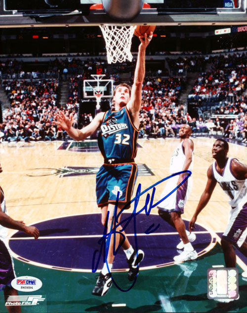 Christian Laettner Autographed 8x10 Photo Detroit Pistons PSA/DNA #S40694