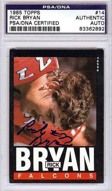 Rick Bryan Autographed 1985 Topps Rookie Card #14 Atlanta Falcons PSA/DNA #83362892