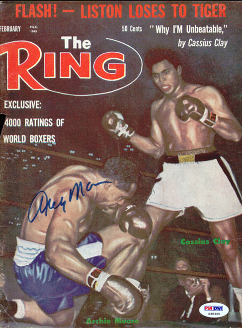 Archie Moore Autographed The Ring Magazine Cover PSA/DNA #S48469