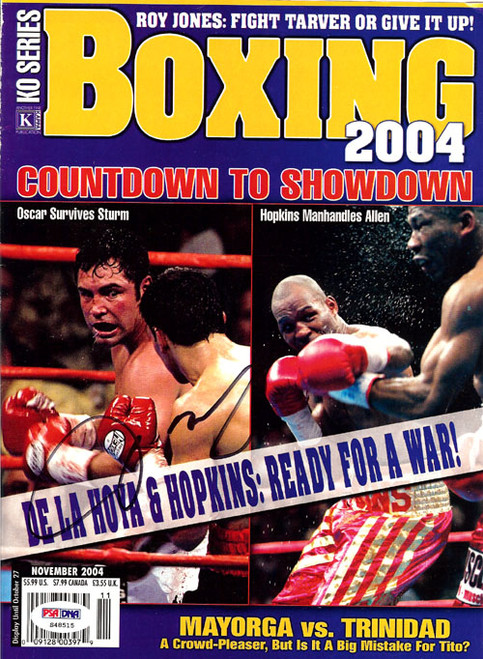 Oscar De La Hoya Autographed Boxing 2004 Magazine Cover PSA/DNA #S48515