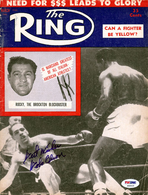Carl "Bobo" Olson Autographed The Ring Magazine Cover PSA/DNA #S48618