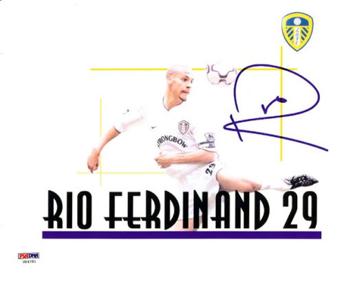 Rio Ferdinand Autographed 8x10 Photo Manchester United PSA/DNA #U54781