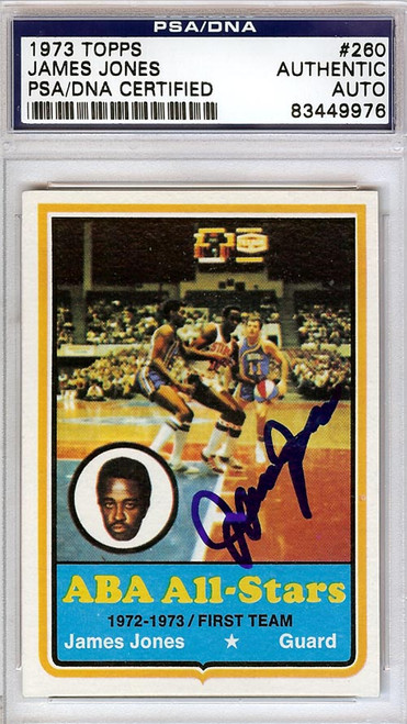 James Jones Autographed 1973 Topps Card #260 Utah Stars PSA/DNA #83449976